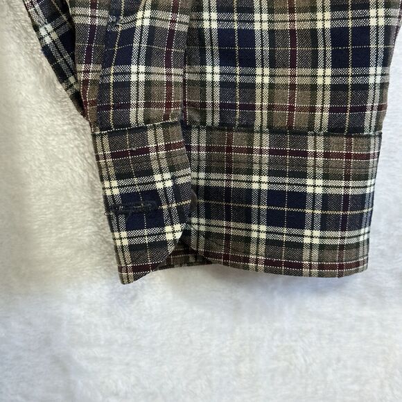 Pendleton Wool Button Down Shirt Men’s Size Large Plaid Brown - Picture 11 of 16